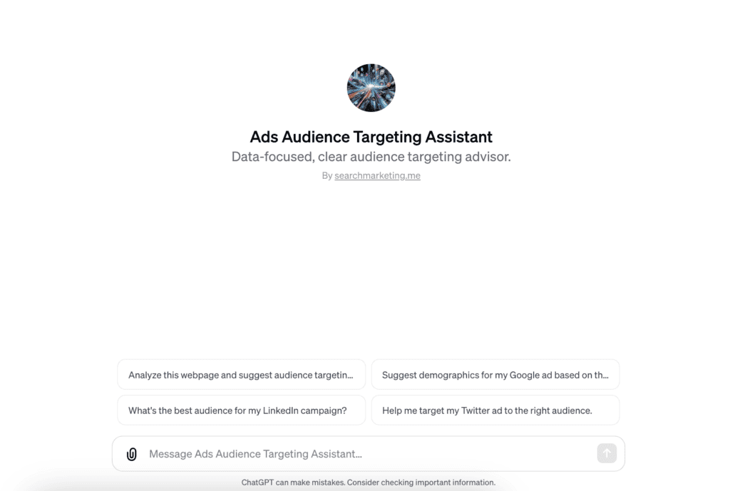 chatgpt ad audience targeting